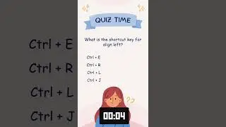 What is the shortcut key for align left? #shortcutkeys #shortvideo