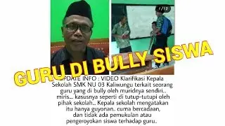 VIDEO klarifikasi kepala sekolah SMK NU 03 Kaliwungu tentang siswa bully guru