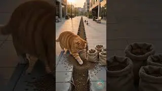 Cat Finds Food in the Puddle?! 😱🐾