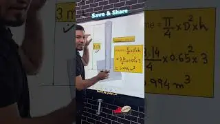 How to calculate concrete volume of circular column || YAHYA SIR || 