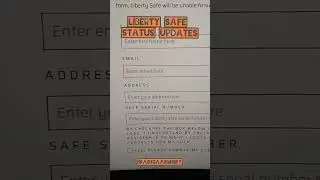 Liberty Safe status updates 9-7-23. For better or for worse.