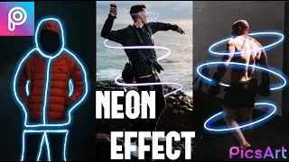 NEON EFFECT | PICSART MOBILE EDITING | INSTAGRAM | NEON RING,OUTLINE,SPIRAL | PRO EDITING | SPVU |