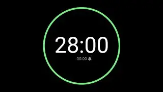 28 Minute Countdown Timer with Alarm / iPhone Timer Style