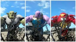 All Big-Fig characters perform Venom transform animation (Part 2) - LEGO Marvel Superheroes