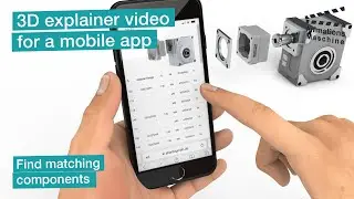 3D explainer video shows the functions of a motor-match app