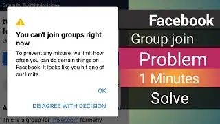 facebook group problem  | You can't groups join right now | bangla Tutorial 2021