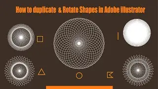 How to duplicate  & Rotate Shapes in Adobe illustrator