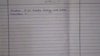 Relation between Kinetic Energy and Linear Momentum| Class 11th physics #conceptclearwithvanshika