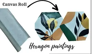 Convert canvas Roll into hexagonal Floral  Painting frames | Calligraphy by iqra