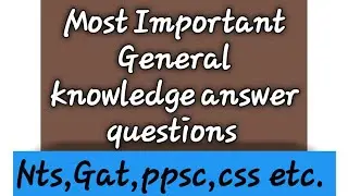 General knowledge answer question #yttutorialpoint