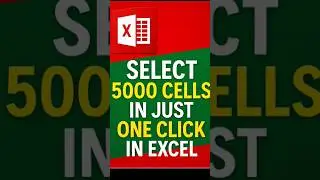 How To Select Multiple Cells In Just One Click ✅😮 