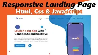 Fully Responsive Landing Page using Html, Css & JavaScript | JavaScript Projects - with Coding