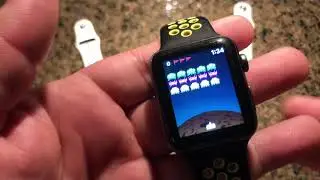 Space Invaders 👾 Gameplay on Apple Watch Series 4 3 2 1