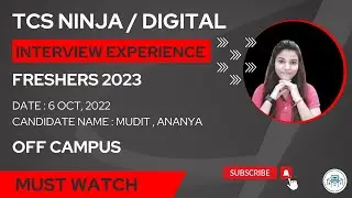 TCS Interview experience 2023| TCS NQT interview experience | TCS Ninja/Digital Interview Experience