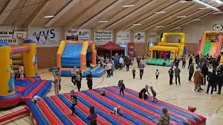 Flere hundrede til store legedag for familien i Vestjysk Bank Ølgod hallerne.