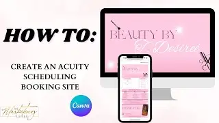 HOW TO CREATE AN ACUITY SCHEDULING BOOKING SITE USING CANVA 2023 | For Beginners