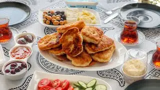 Turkish Savory Fried Doughnuts! If you don't have bread at home, make this!