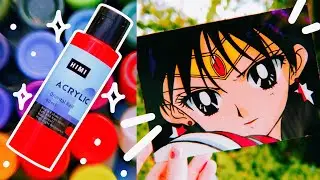✨playing with HIMI ACRYLICS 🌈 ANIME GLASS ART ✨