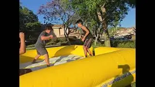Superior inflatable quality assurance testers product testing branded inflatable wrestling ring.