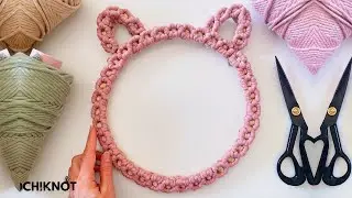 Macrame Bear Wall Hanging | How to Create a Daisy Knot Pattern on a Ring
