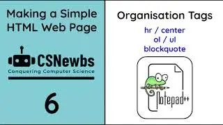 HTML Help 6 - Organisation Tags