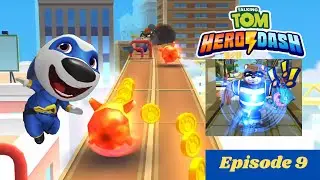 Talking Tom Hero Dash Gameplay : Hero Hank Hit 21 BAZOOKA Raccoons, Episode 9