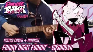 Friday Night Funkin' - Casanova Guitar Cover w/ Guitar Tutorial tabs | Midfight Masses mod