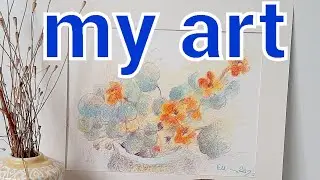 my art.  oil paintings and pastel crayons.