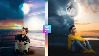PicsArt Day & Night Creative Manipulation photo editing Tutorial
