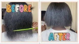 I CUT MY HAIR  INTO A BOB✂️ (TRIMMING REALLY BAD ENDS)