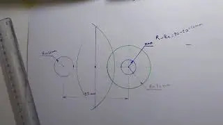 9. Draw a line tangent to two circles of different radii Uncrossed tangent
