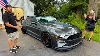We SECRETLY Modified My Moms Mustang!! *REACTION*