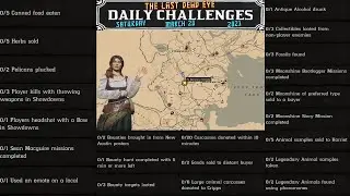 Pelican Sean Macguire Madam Nazar Locations Daily Challenges RDR2 Red Dead Online (3/20/21)