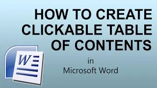 How To Create a Clickable Table of Contents in Microsoft Word