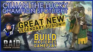 Raid Shadow Legends Cillian The Lucky Build and Guide | New Banner Lords Legendary Fusion!!!