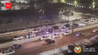 В Красноярске гонщика на «Субару» ловили 5 экипажей ДПС