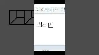 "Easy 3D Optical Illusion Drawing in MS Paint | #Shorts Tutorial"
