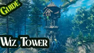 Valheim - How to build a Medieval Stone wizard Tower building Ep #5