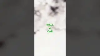 Car crushed wall