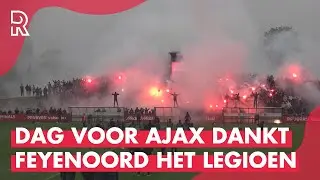 LAATSTE TRAINING FEYENOORD VOOR KLASSIEKER, LEGIOEN zorgt voor VUURWERK en GEZANG