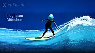Children Surfing in Wave Pool of Munich Airport