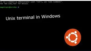 Ubuntu terminal in Windows
