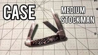 Case 18 Medium Stockman Chestnut Jigged Bone