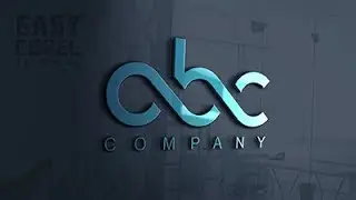 How to draw simple professional logo  | continuous custom ABC letter logo - logotype