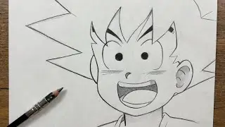 Easy goku drawing | How to draw kid Goku from Dragon Ball DAIMA | step-by-step drawing tutorial