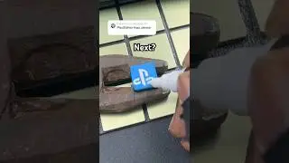 Drawing P for PlayStation but on my keyboard! Custom keyboard!