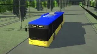 Micro trolleybus simulator | ЛАЗ E183, line 3 (remastered)