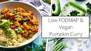 Pumpkin, Chickpea & Coconut Curry Recipe 🎃 🥥  Low FODMAP & Vegan + 🎉  an exciting announcement 🎉