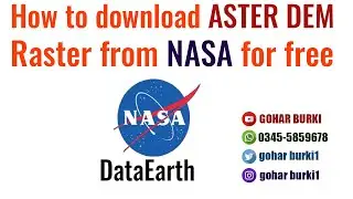 how to download aster dem Raster image from NASA data earth  for everyone