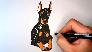 Как нарисовать Добермана